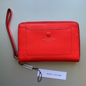 Marc Jacobs Leather Zip Phone Wristlet